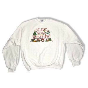 Vintage Ugly Christmas Sweater Adult Medium Long Sleeve Sweatshirt Holiday USA